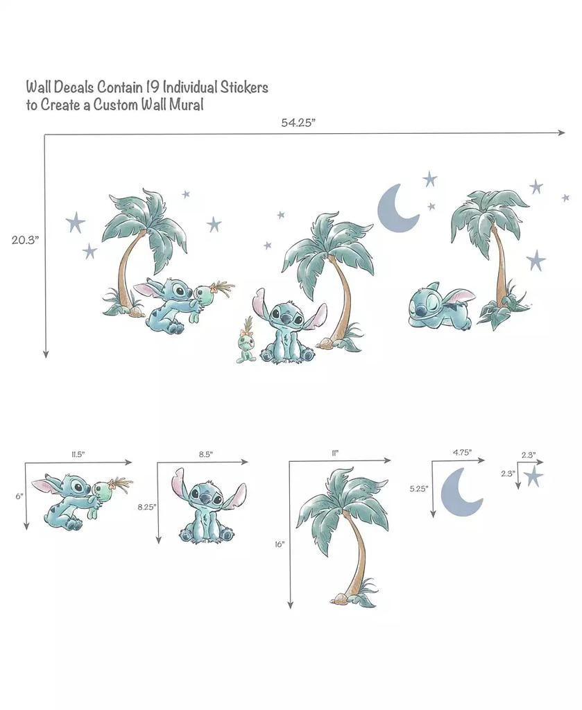 Bedtime Originals Disney Stitch Mural-Like Nursery Wall Decals / Stickers 2