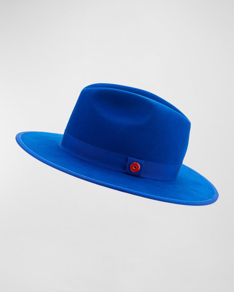 Keith and James Queen Red-Brim Wool Fedora Hat