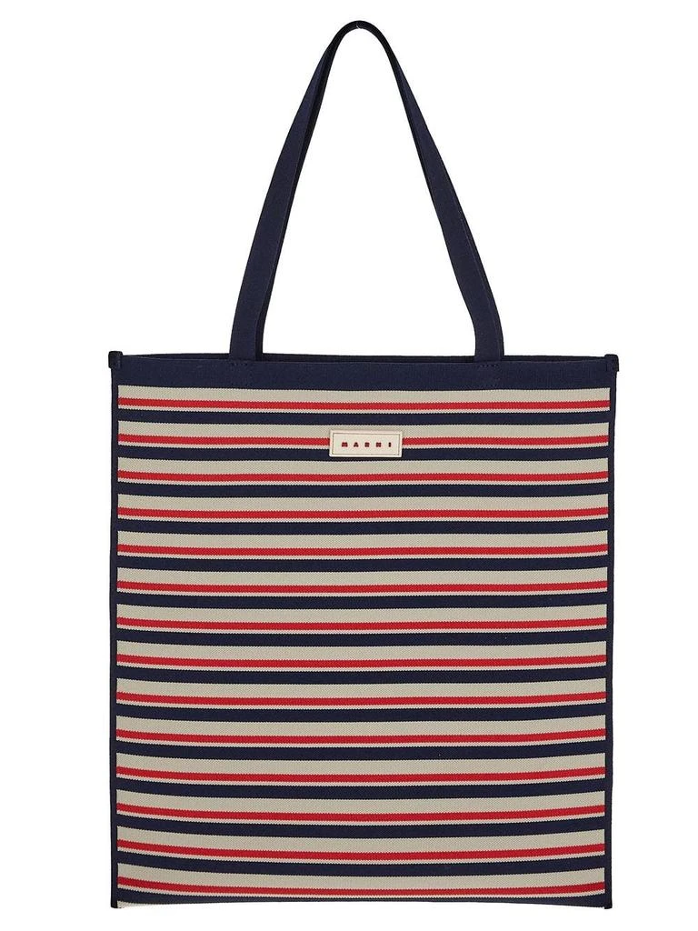 Marni Jacquard Stripe Flat Tote 1