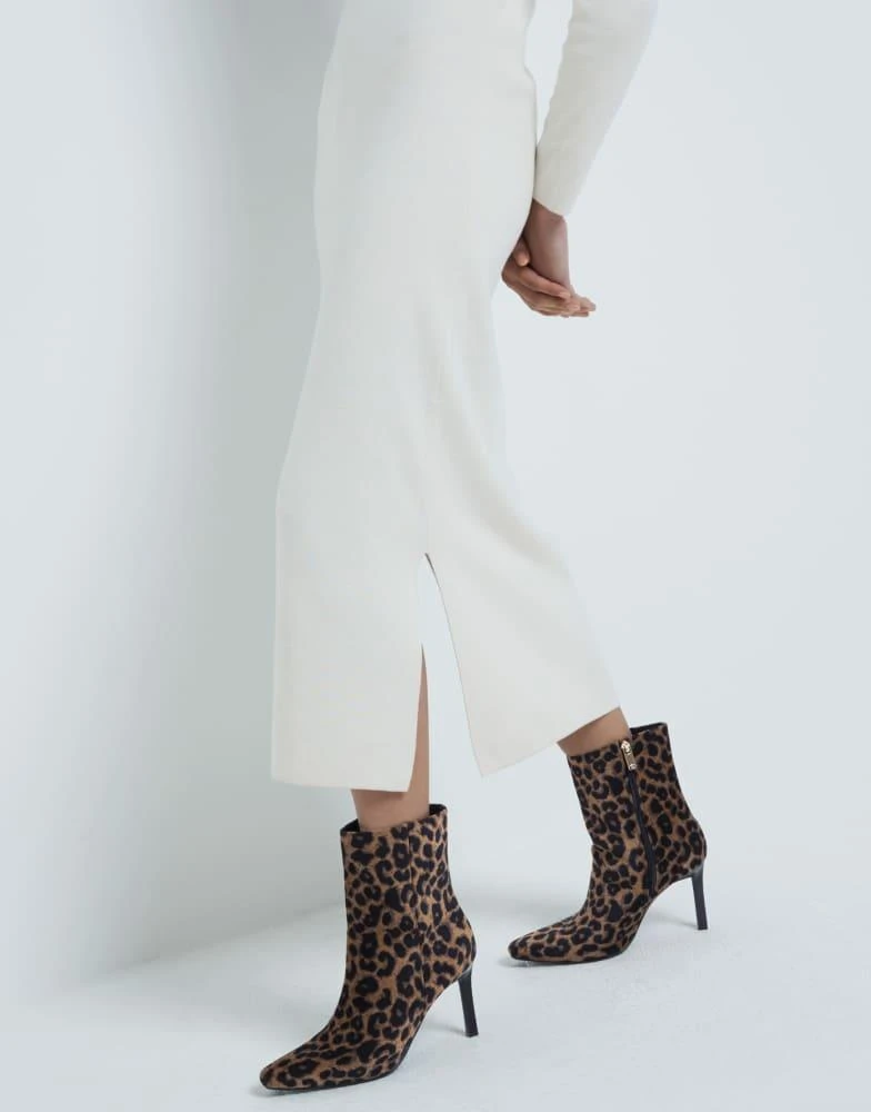 River Island River Island heeled ankle boot in leopard print 1