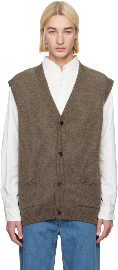 Nanamica Brown KODENSHI Wool Vest