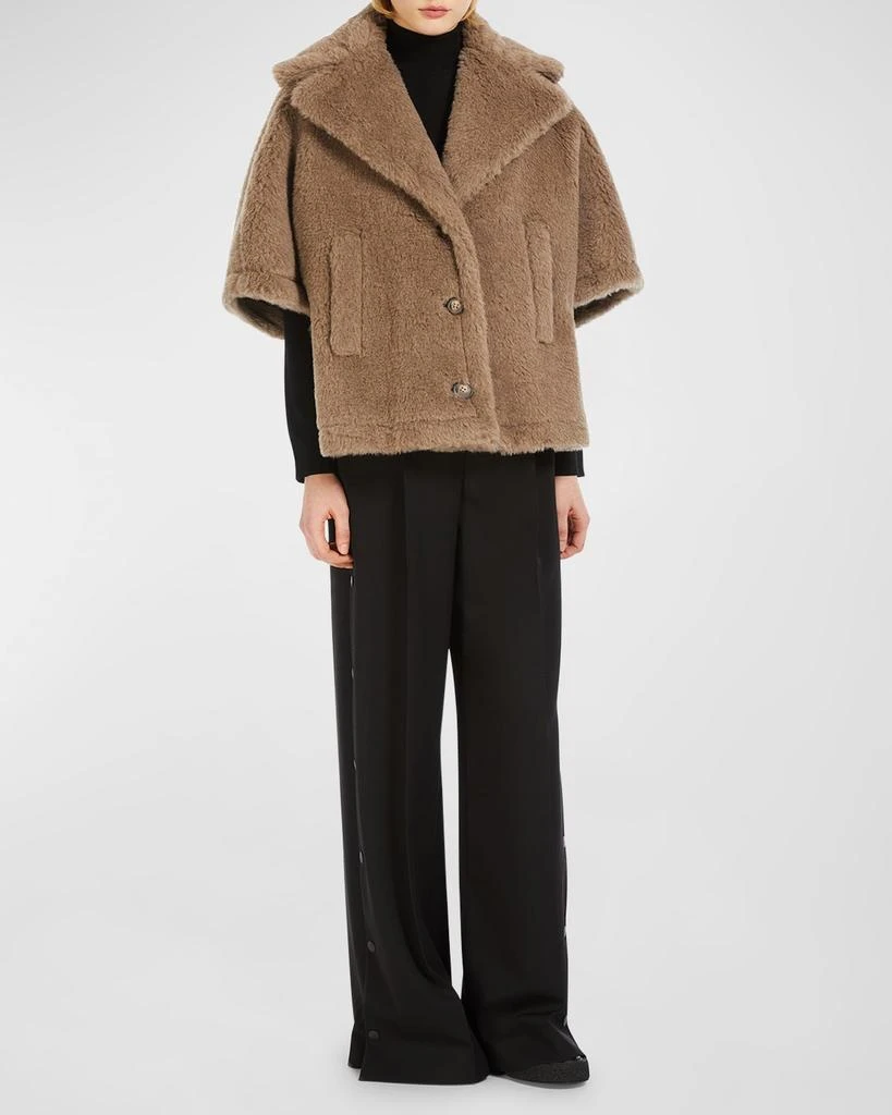 Max Mara Aleggio Fuzzy Wool Cape 3