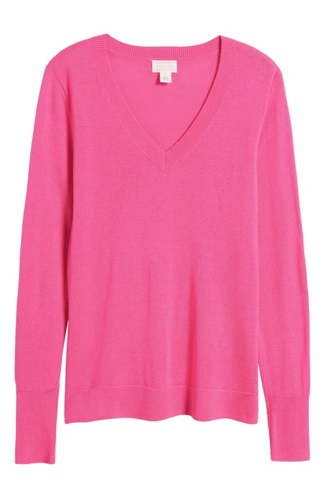 Caslon Wool Blend V-Neck Sweater 5
