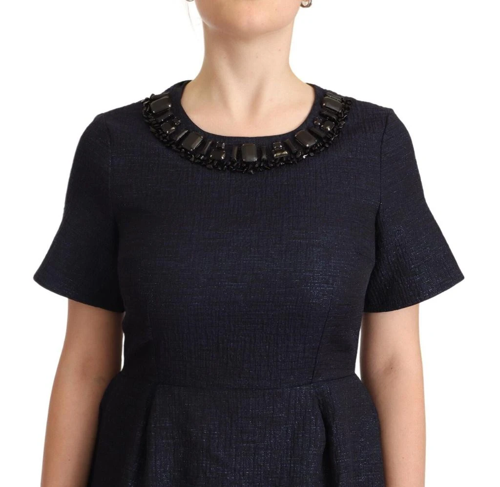 L'AUTRE CHOSE Embellished Short Sleeves Mini A-line Women's Dress 4