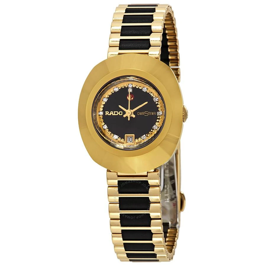 Rado Original Automatic Black Simili Stone Dial Ladies Watch R12416514 1