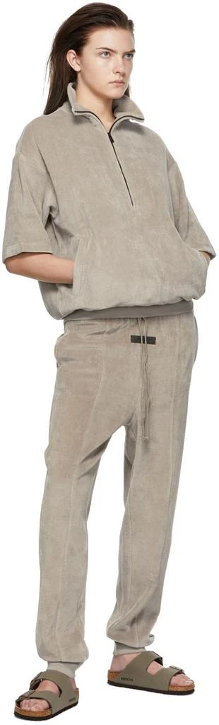 Essentials Taupe Cotton Turtleneck 4