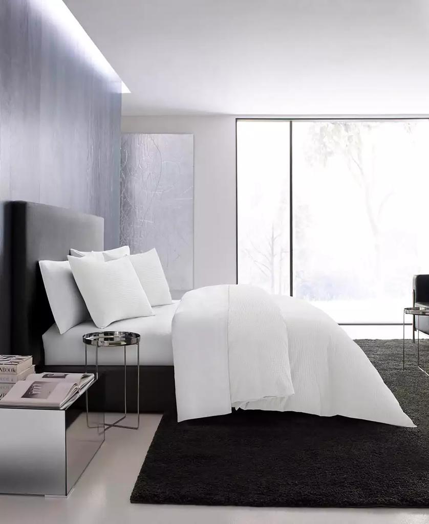 Vera Wang Waffle Pique Cotton 3 Piece Duvet Cover Set