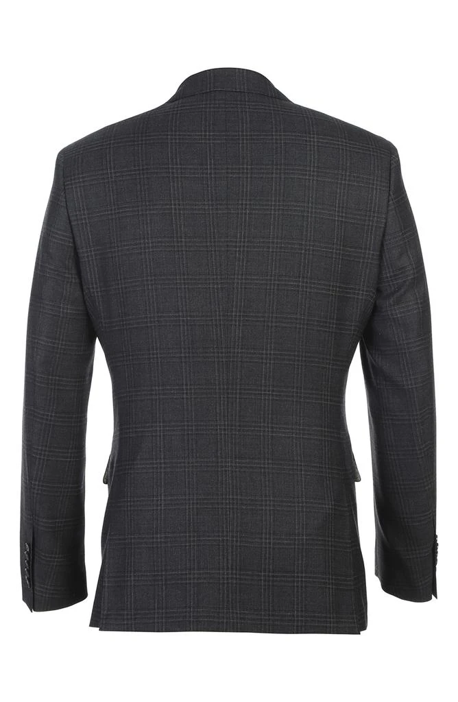 English Laundry Plaid Trim Fit Notch Lapel Wool Blend Two-Piece Suit 7