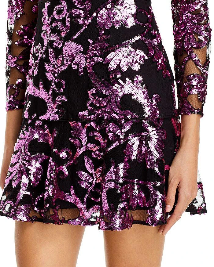 Milly Tove Tassel Sequin Mini Dress 7