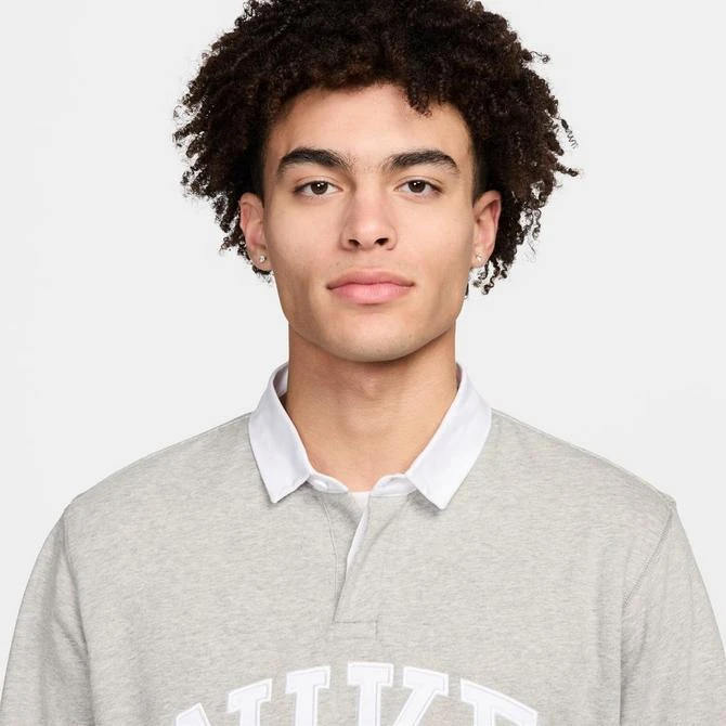 NIKE Men's Nike Club Fleece Long-Sleeve Fleece Polo Shirt 4