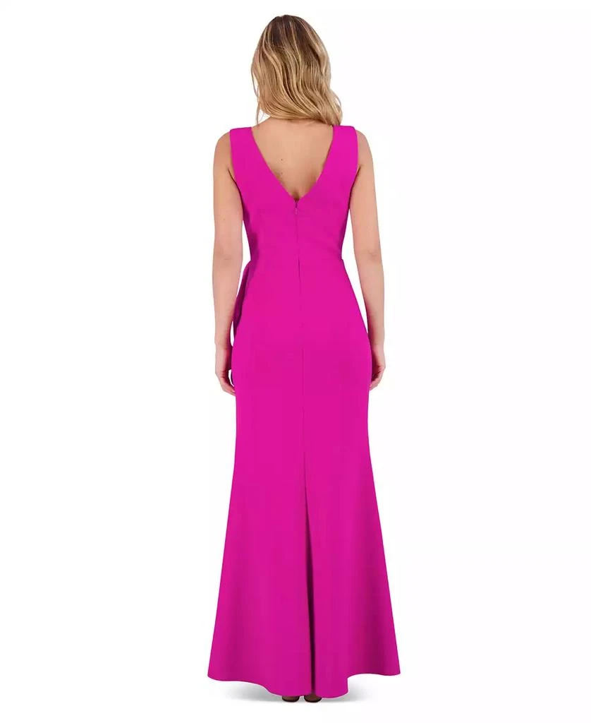Eliza J Women's Side-Sash Surplice-Neck Mermaid Gown 4