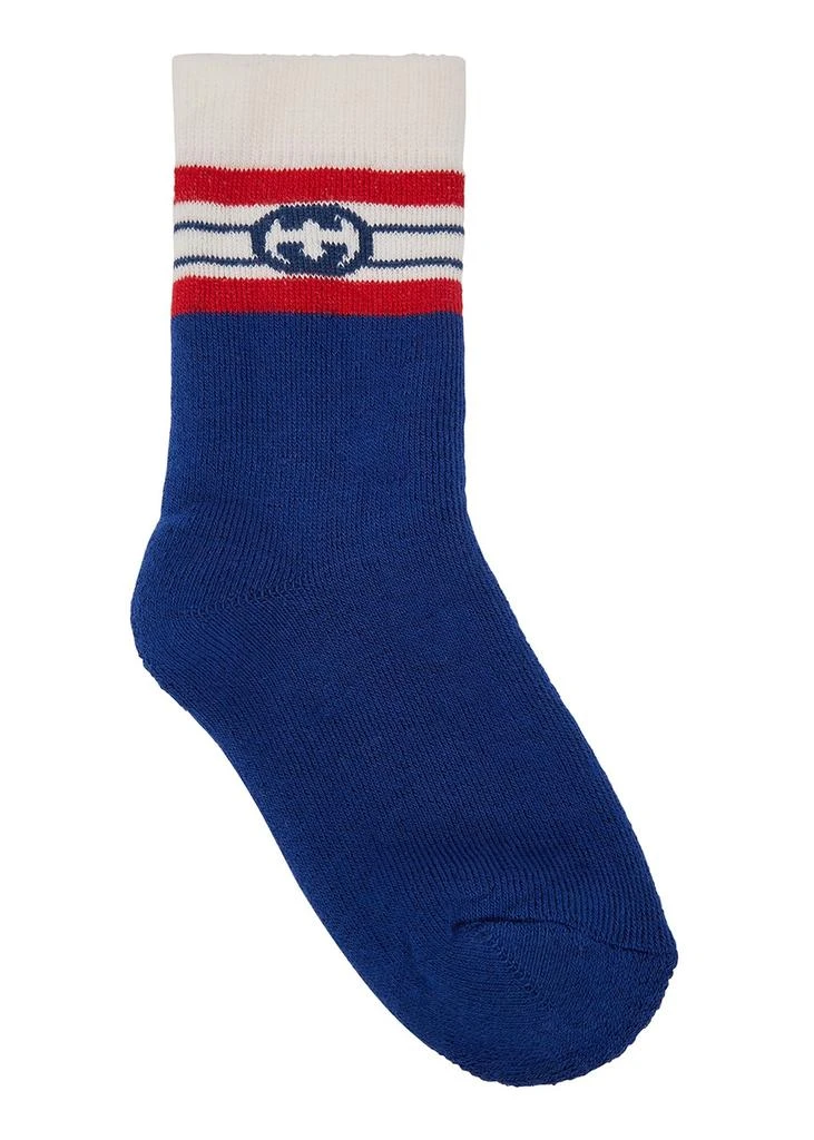 Gucci BABY Blue and cream stripe socks 1