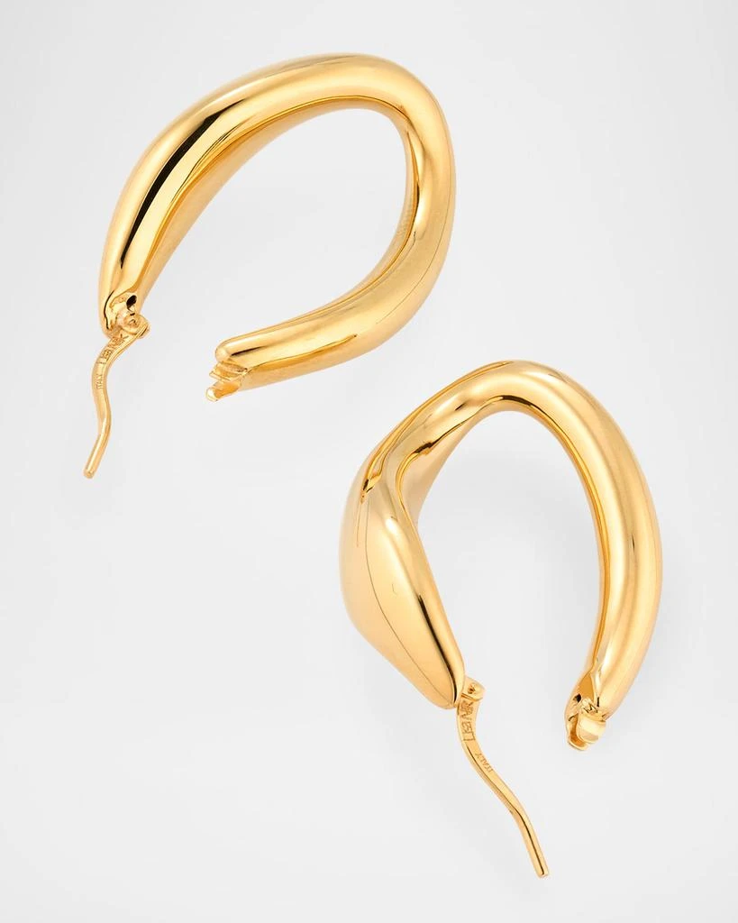 Lisa Nik Golden Dreams 18K Yellow Gold Oval Twist Hoop Earrings 3