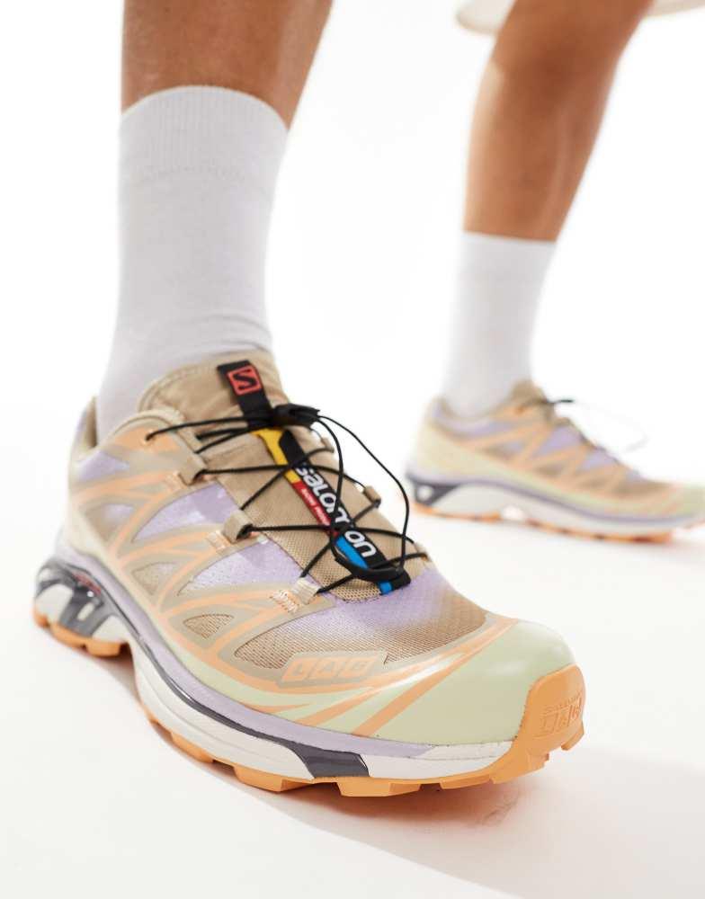 Salomon XT-6 Skyline trainers in white pepper – On Sale Now with