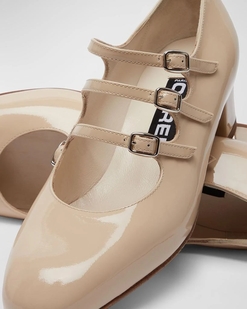 Carel Kina Patent Mary Jane Ballerina Pumps 4