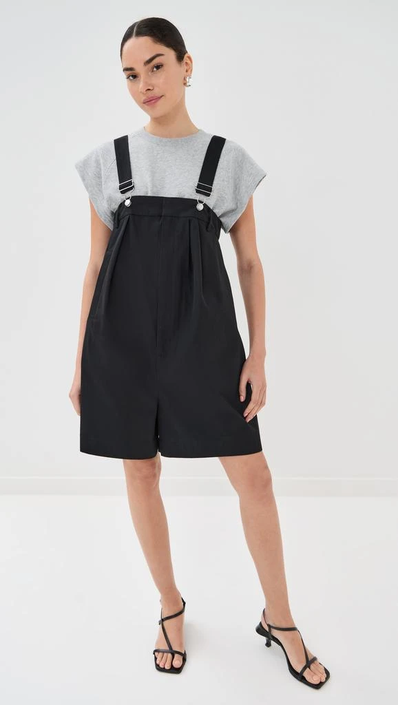 Tibi Bio Twill Overall Shorts 1