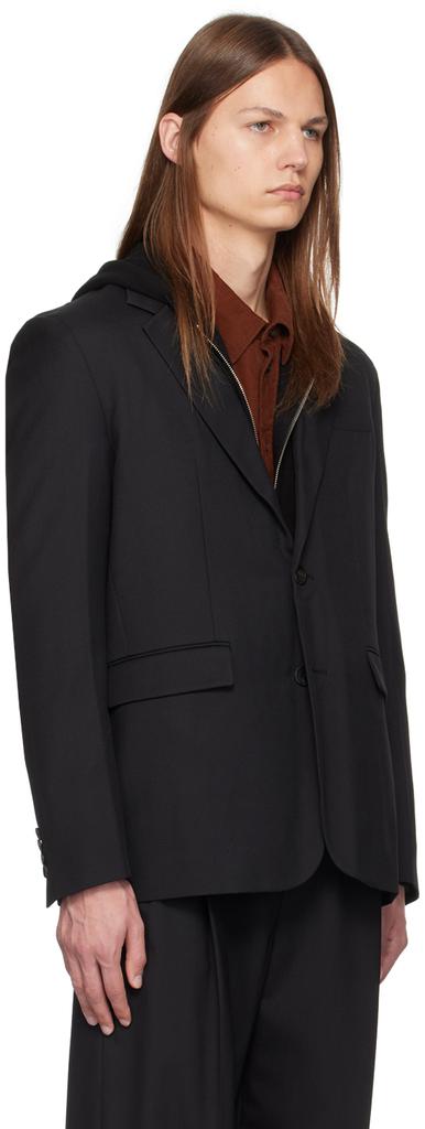 Solid Homme Black Twill Blazer