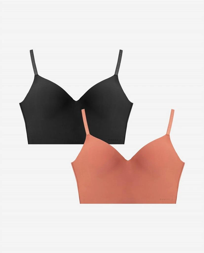 Danskin Danskin - Women's 2-pack Laser Lounge Hidden Cup Molded Bra 1