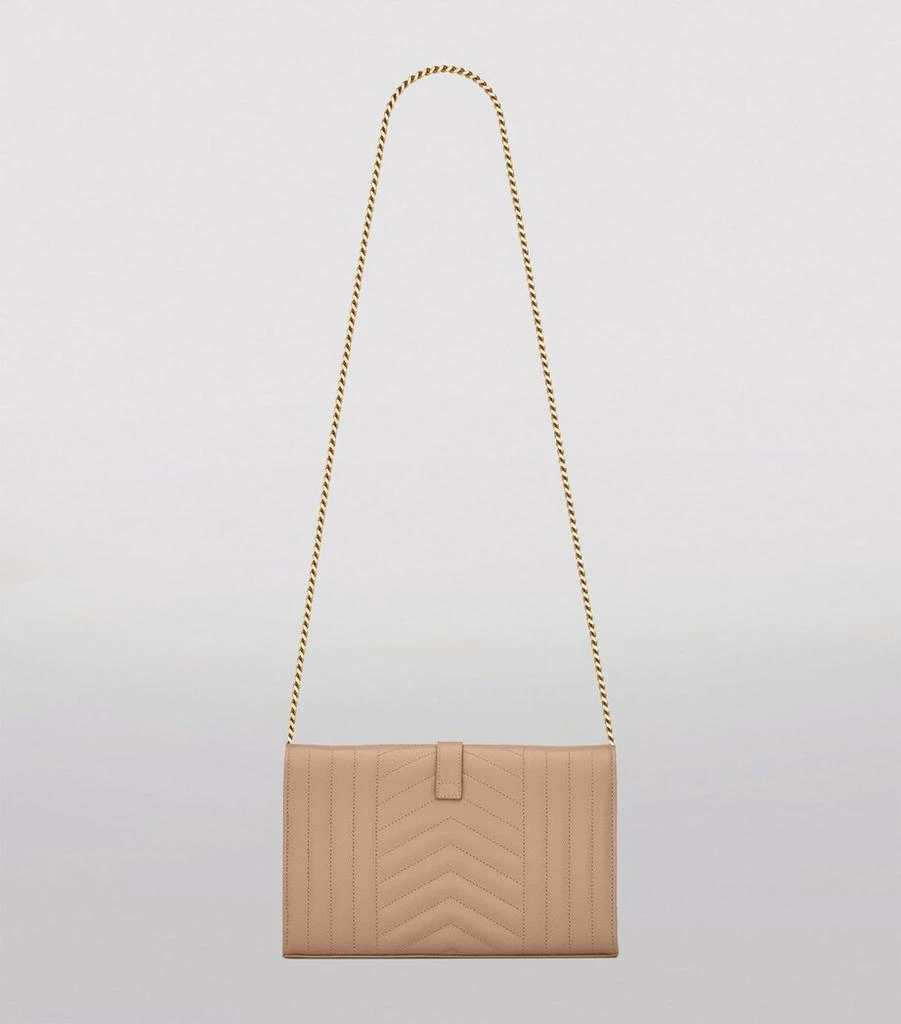 Yves Saint Laurent Leather Envelope Chain Wallet 3