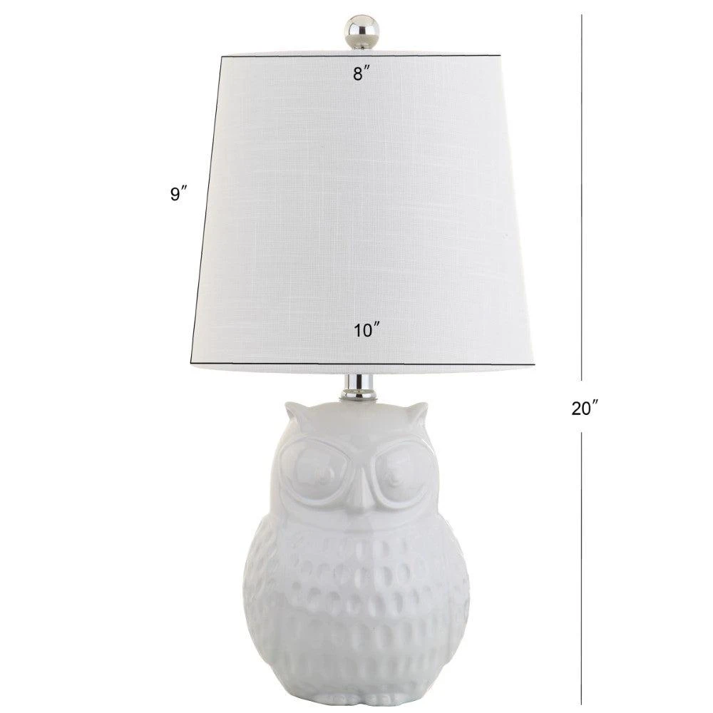 JONATHAN Y Hoot 20.5" Ceramic Mini LED Table Lamp 5