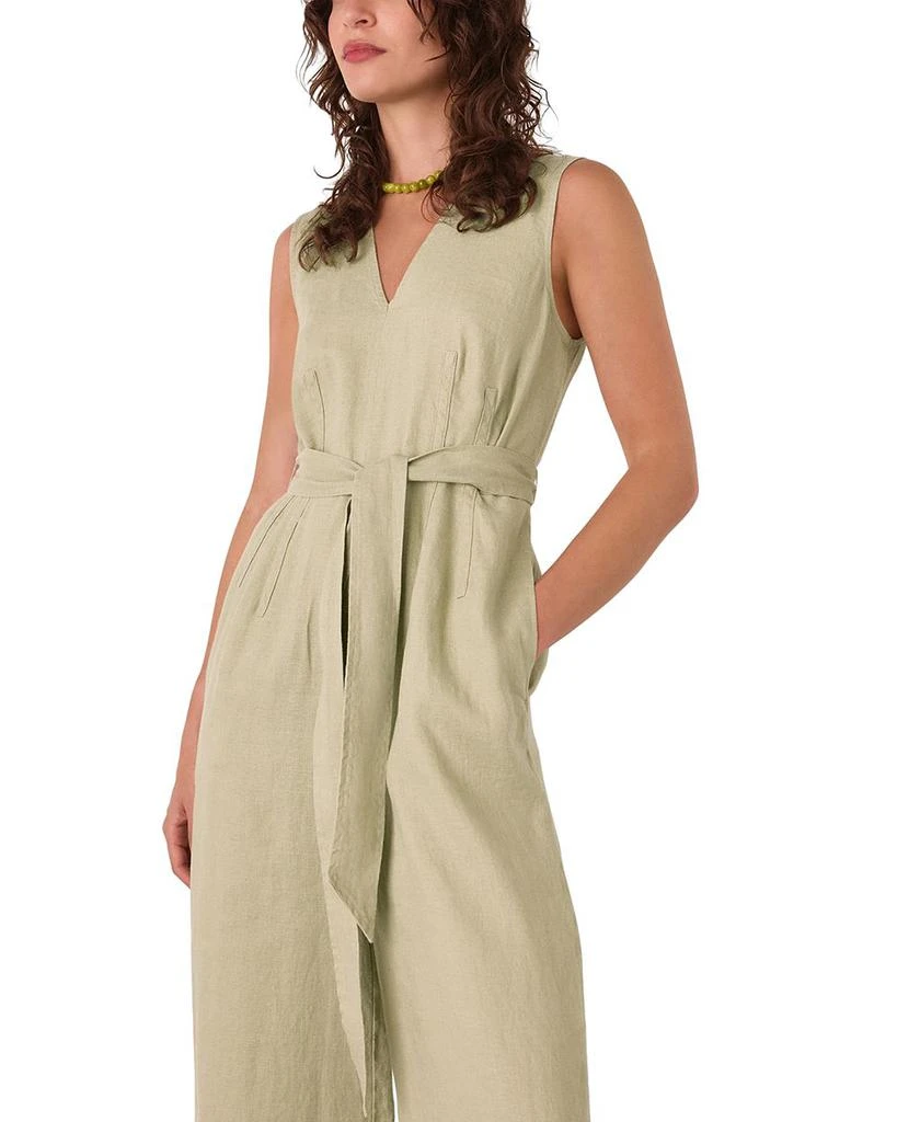 Whistles Belted Seamed Linen Jumpsuit 2