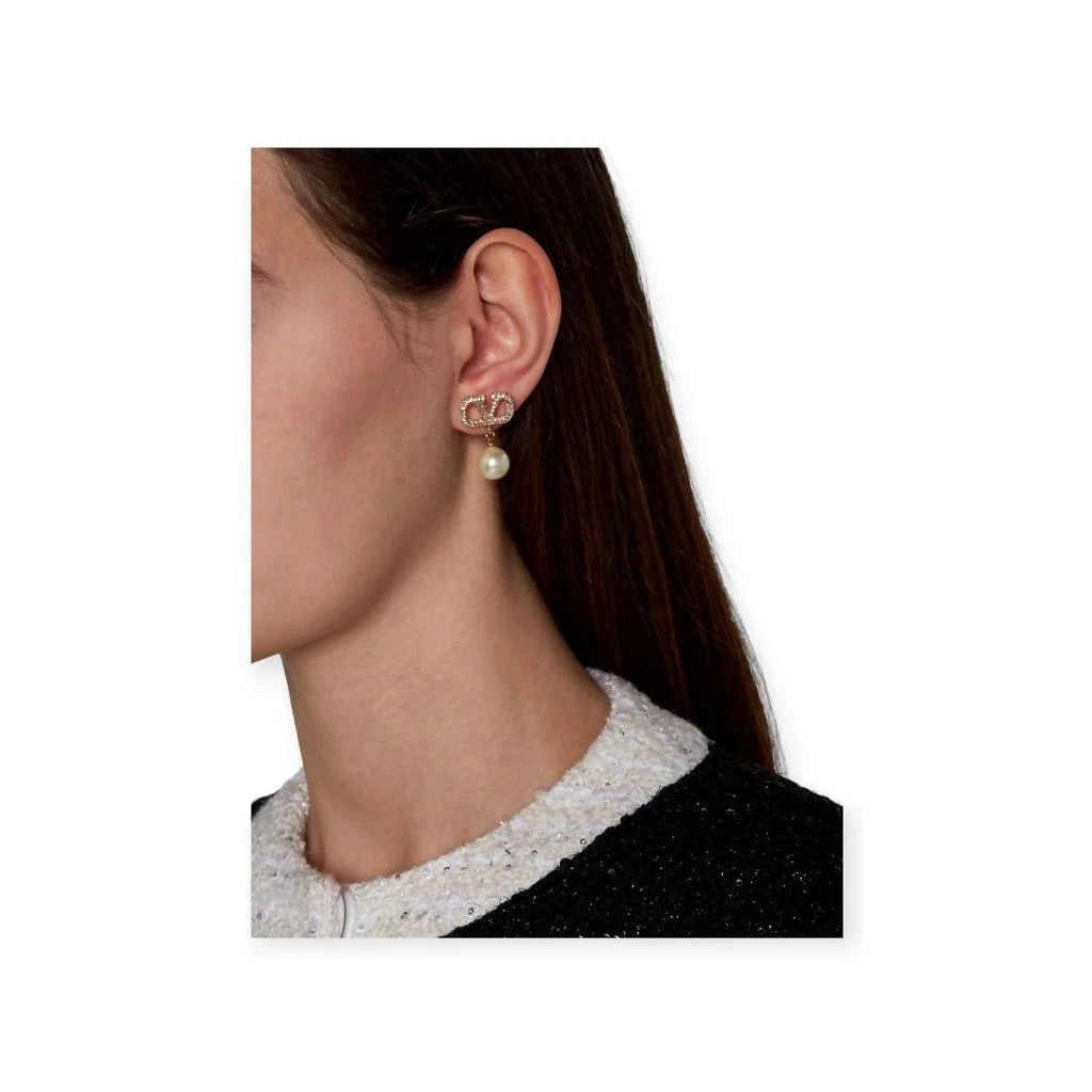 Valentino Valentino - Women
s Vlogo signature pearl stud earrings 2