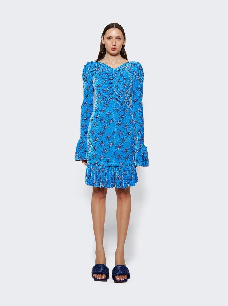 Rabanne Long Sleeve Velvet Mini Dress 3