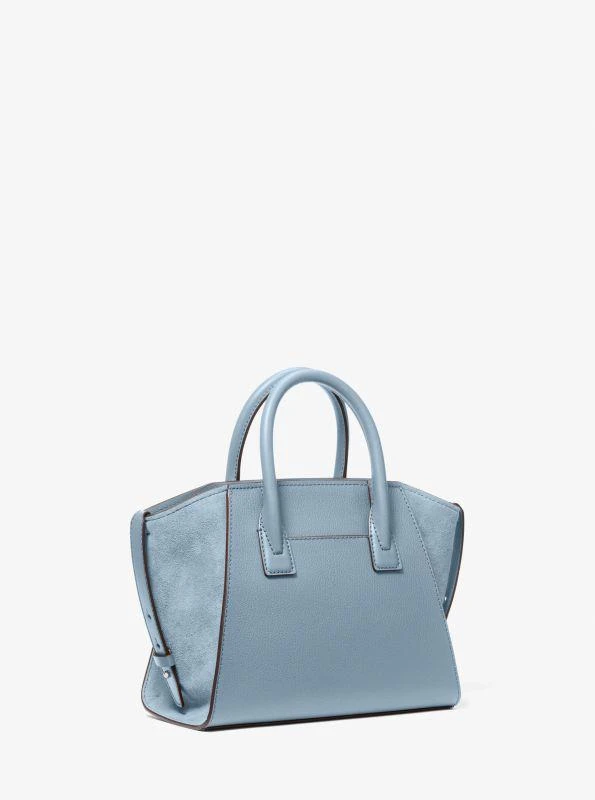Michael Kors Avril Small Leather and Suede Satchel 3