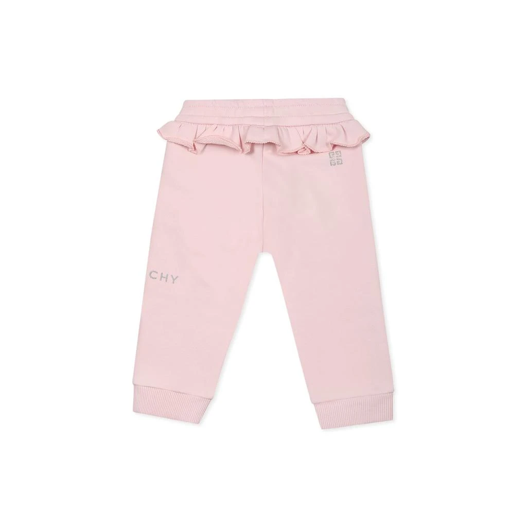 Givenchy Pink Trousers For Baby Girl With Logo Leggings