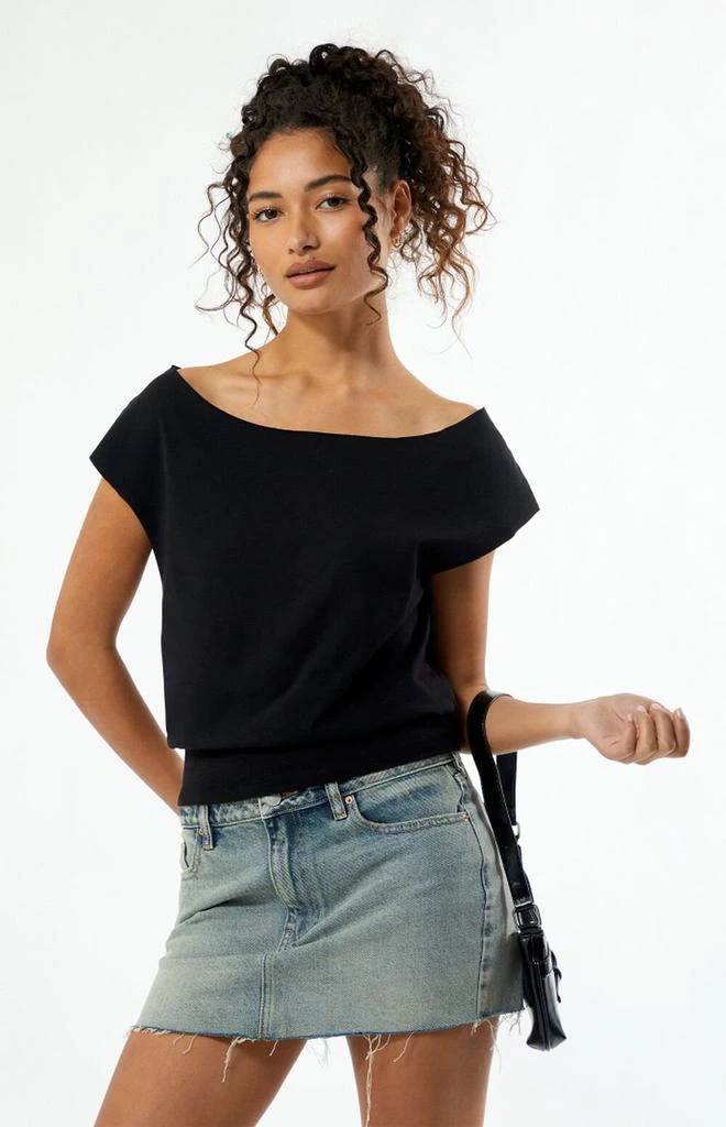 Est. PAC 1980 Sunday Off-The-Shoulder T-Shirt 1