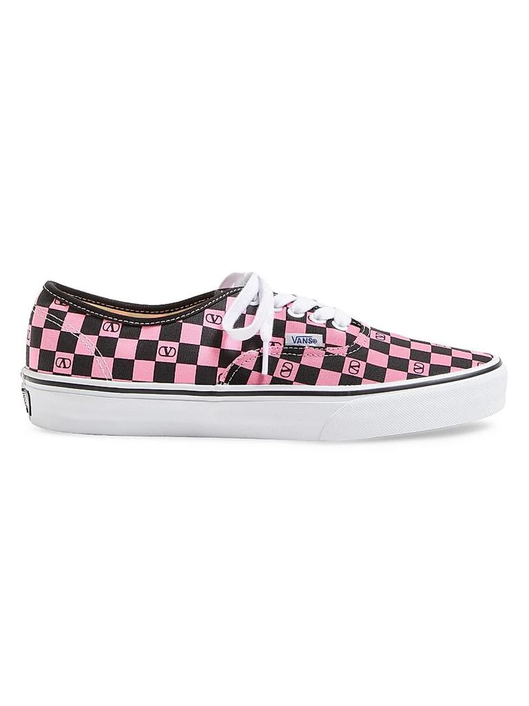 Valentino Valentino Garavani and Vans Low-Top Trainer in Fabric with VLogo Checkerboard Print