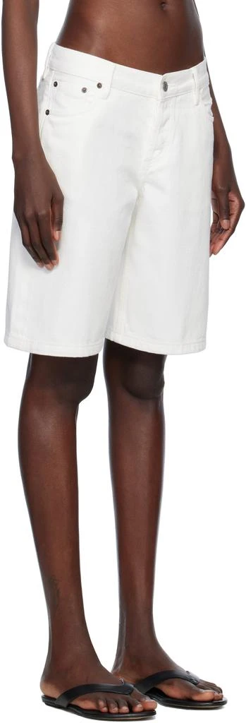 Still Here White Stoop Denim Shorts 2