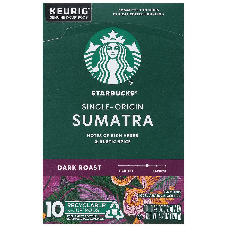 Starbucks K-Cup Coffee Pods¿Dark Roast Coffee¿Sumatra¿100% Arabica Sumatra Dark