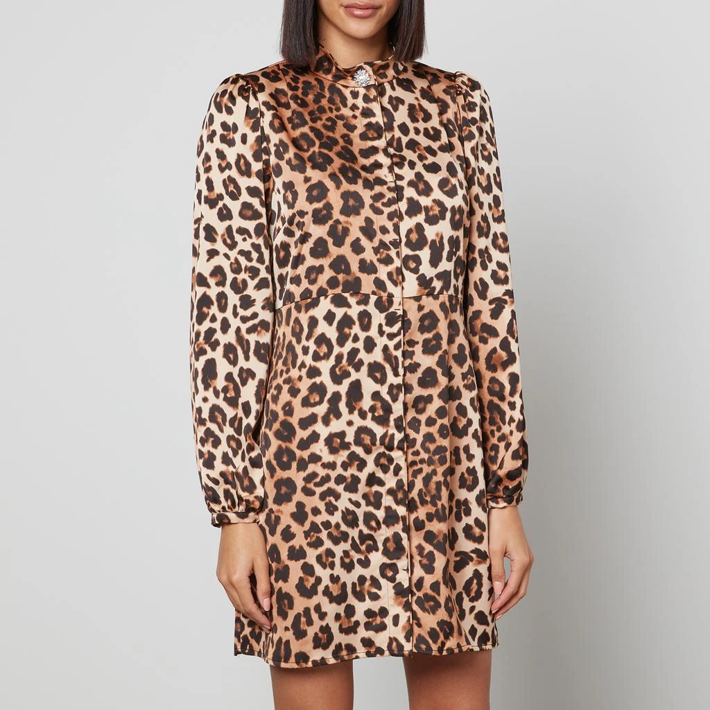 Cras CRAS Lavacras Leopard-Print Recycled Satin Mini Dress 1