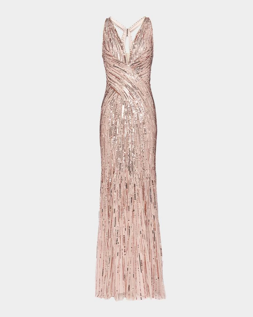 Luxor Plunging Sequined Backless Gown  On Sale Now with Up to 70% Off |  Discover Exclusive Deals & Savings at BeyondStyle  Authentic Jenny Packham  Women|women's clothing|gowns|dresses|women with Limited-Time Discounts, Free