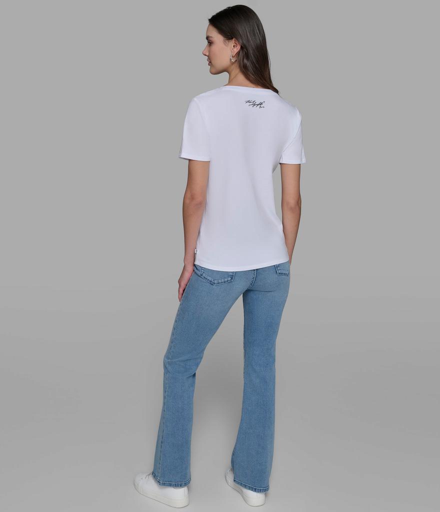 Karl Lagerfeld Paris IRRIDESCENT LOGO TEE