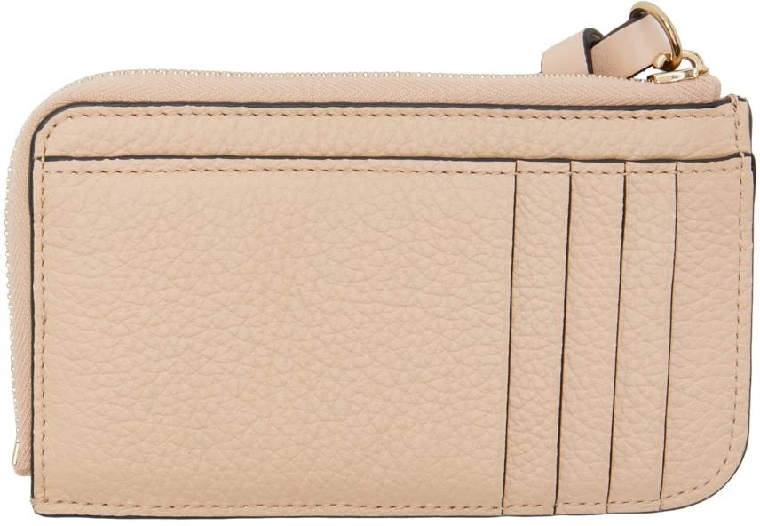 Chloé Tan Alphabet Zip Card Holder 2