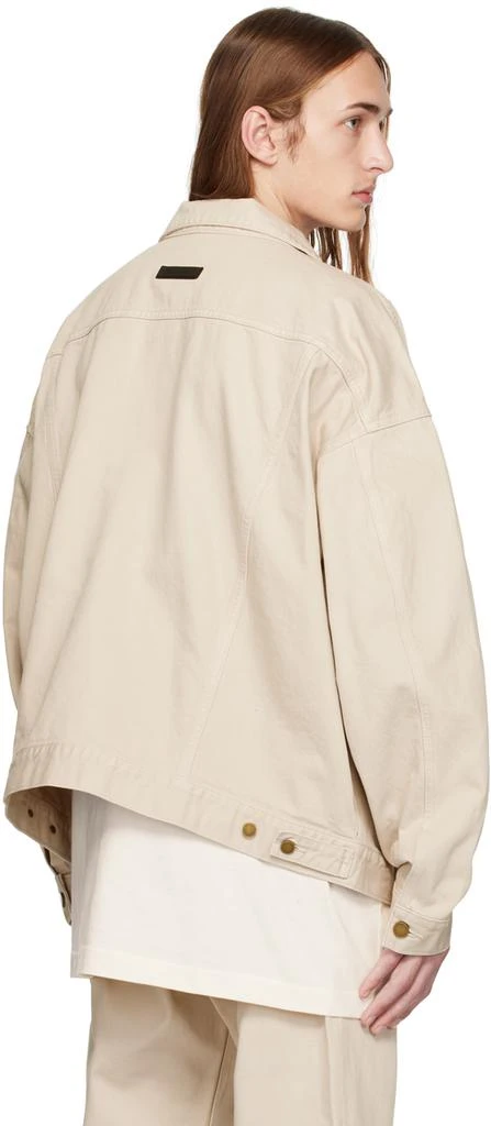 Essentials Taupe Patch Denim Jacket 3