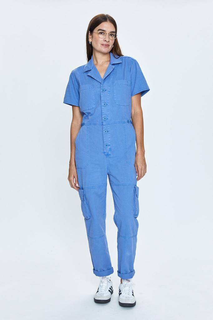 Pistola Denim Grover Cargo Jumpsuit - Ocean Blue