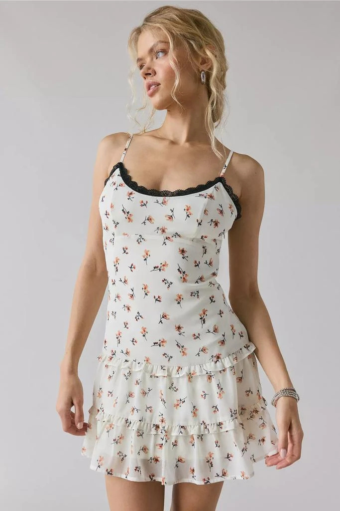 dress white with blue flowers Open-Back Floral-Print Long Lace Prom Blue/Print / 6 New Super Large Bow trendy plus size Size:Jacket size 38 5X with matching girls