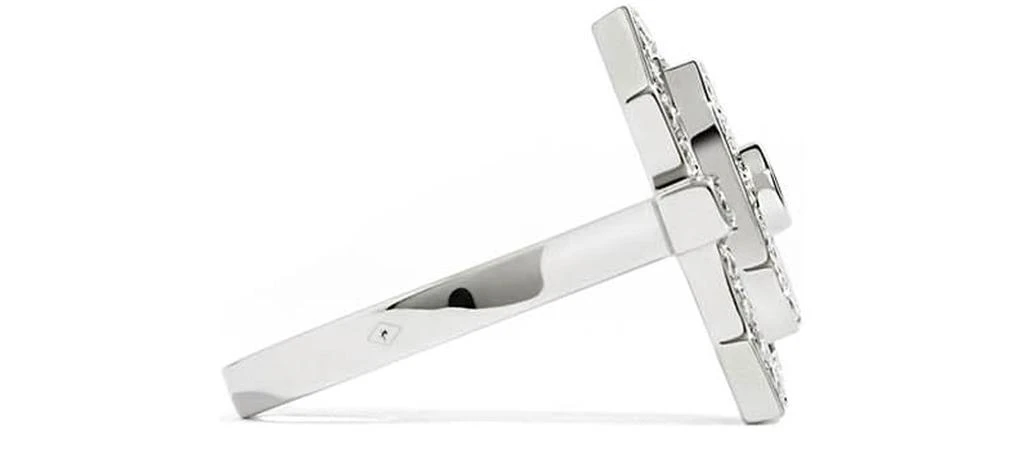 STATEMENT Skyway large square diamond & silver ring 2