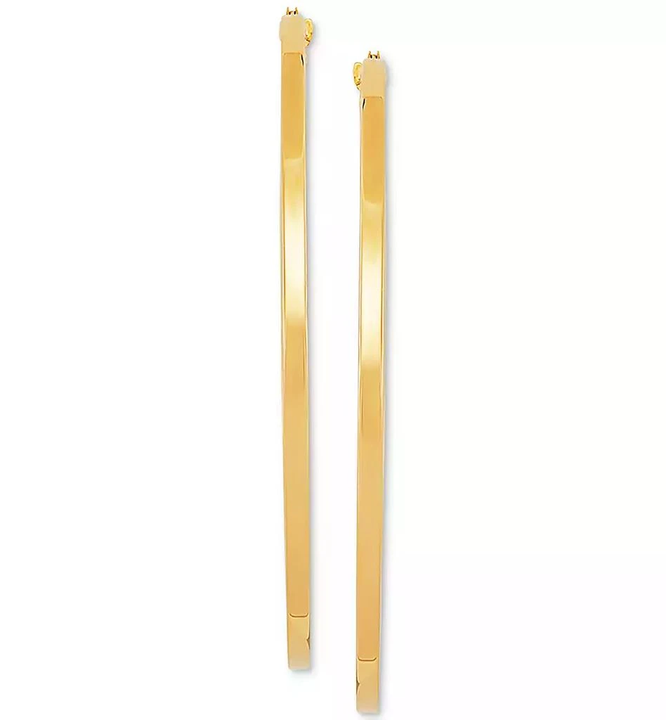 Macy's Medium Flat-Edge Hoop Earrings in 10k Gold (Also in 10k White Gold), 1-1/2" 4