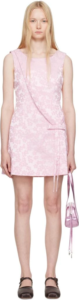 Sandy Liang Pink Olga Minidress 1