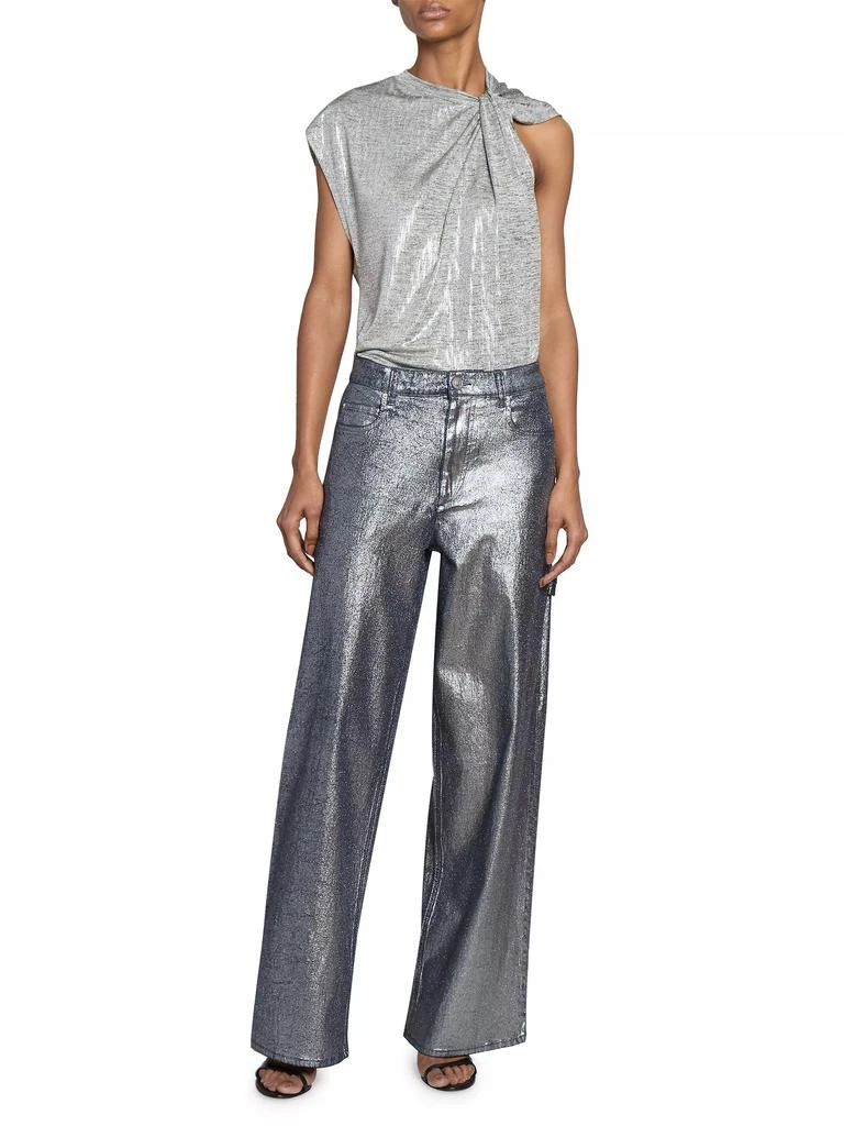 Isabel Marant Étoile Naylor Metallic Twist Top 2