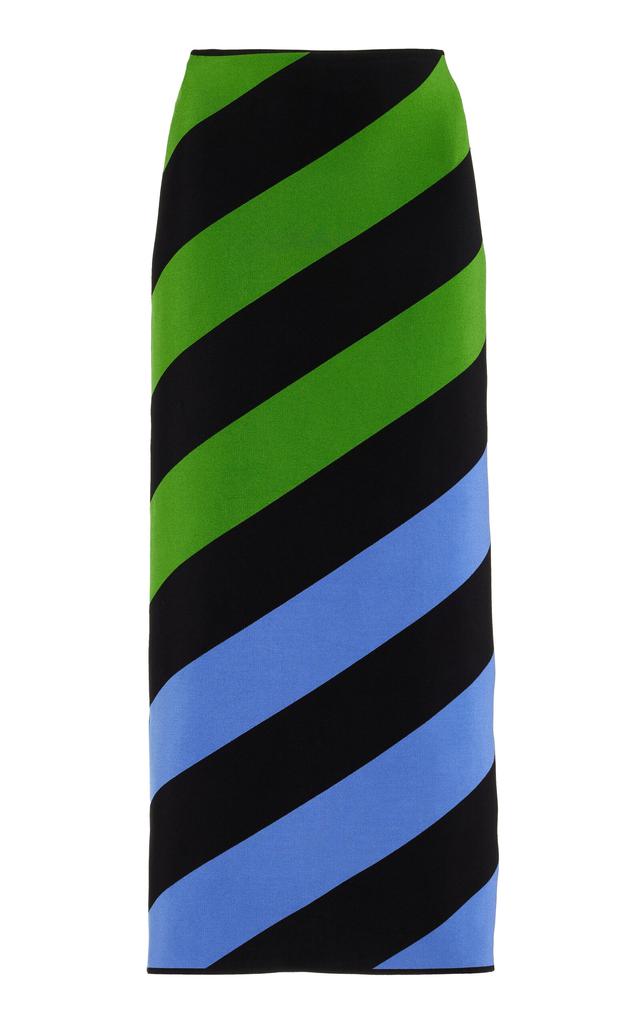 Carolina Herrera Carolina Herrera - Striped Knit Pencil Midi Skirt - Stripe - XS - Moda Operandi