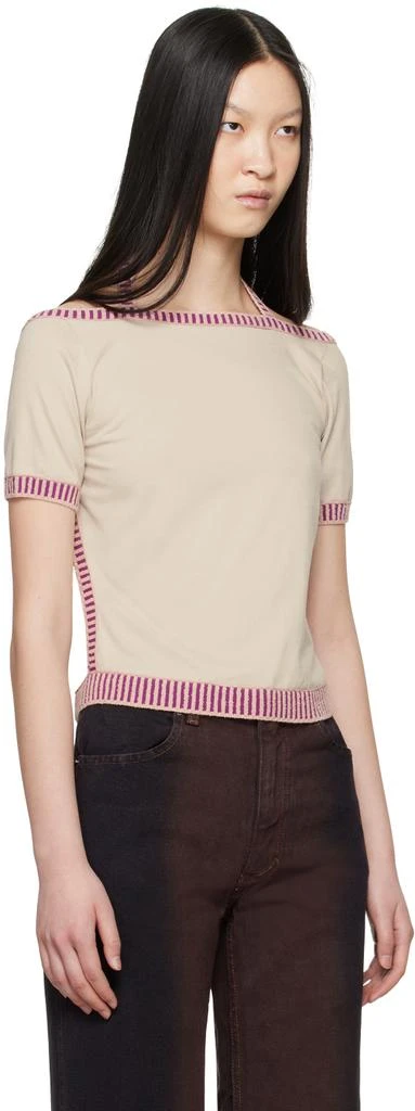 Eckhaus Latta Beige Edge T-Shirt 2