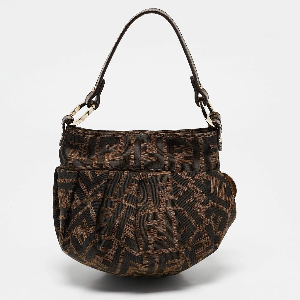 Fendi Fendi Tobacco Zucca Canvas Mini Chef Hobo 4