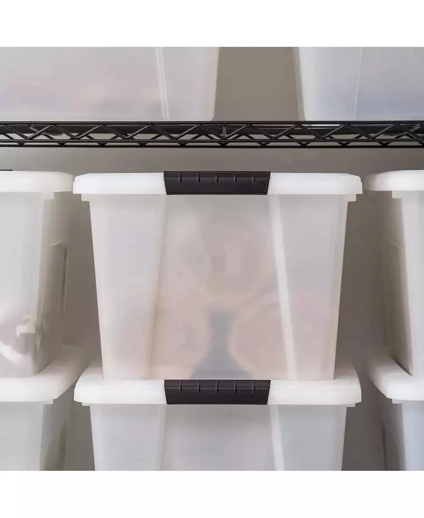 IRIS USA 8 Pack 33 Quart Stackable Plastic Storage Bins with Lids and ...