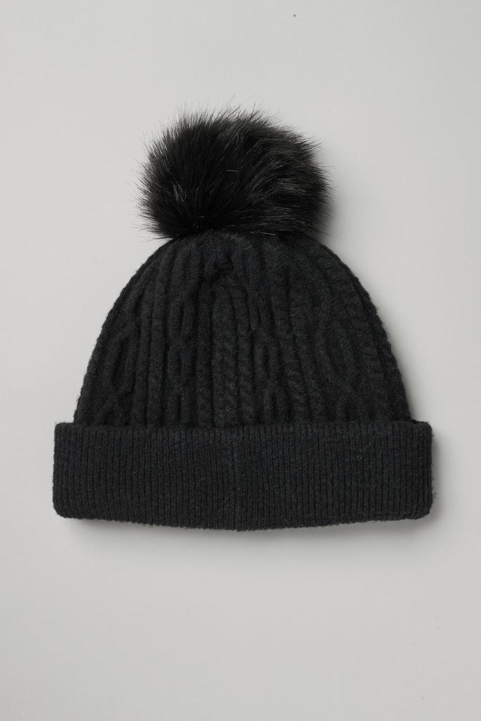 Alo Cable Knit Beanie - Black