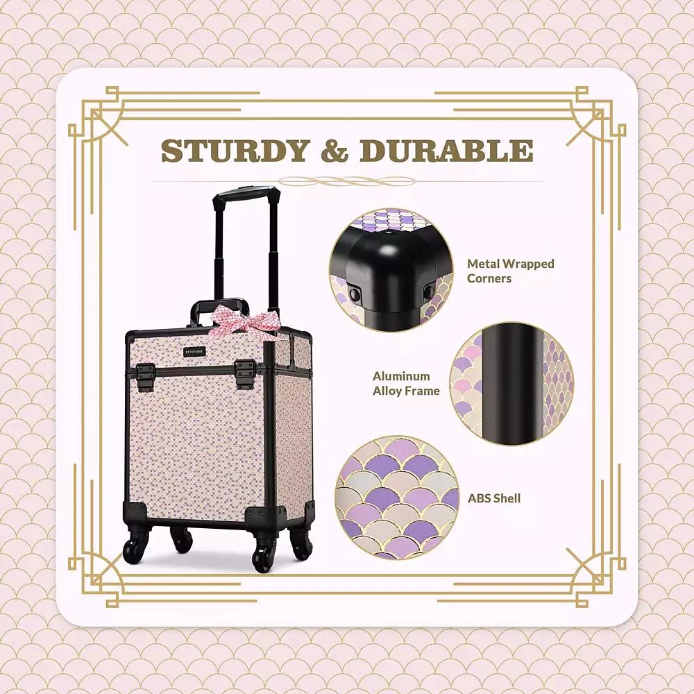 Byootique Cosmetology Case on Wheels Cosmetic Trolley Travel Art Deco Tyrian 5